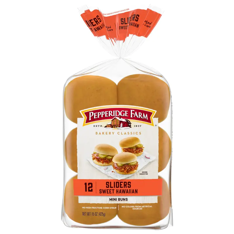 Pepperidge Farm Sweet Hawaiian Slider Buns, 12-Pack Bag