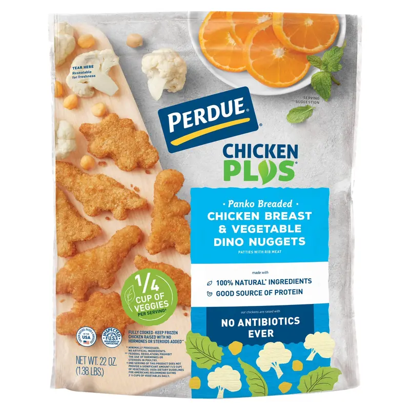 Perdue Chicken Plus Panko Breaded Chicken Breast & Vegetable Dino Nuggets 22 oz