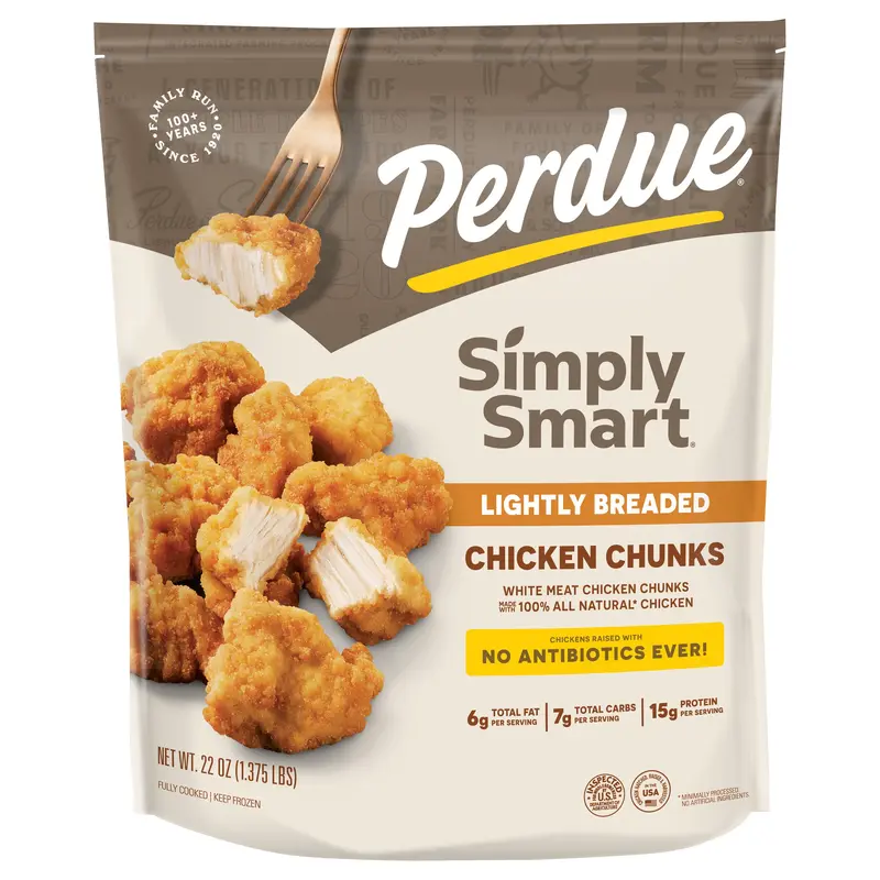 PERDUE Simply Smart Lightly Breaded Chicken Breast Chunks, 22 oz