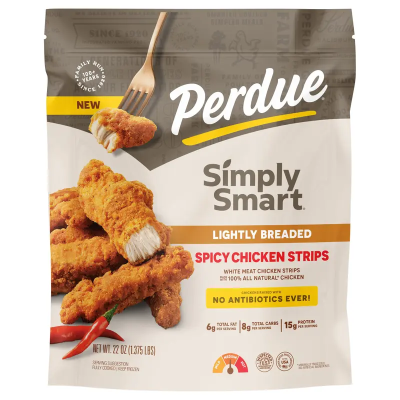 PERDUE SIMPLY SMART No Antibiotics Ever Lightly Breaded Spicy Chicken Strips, 22 oz.