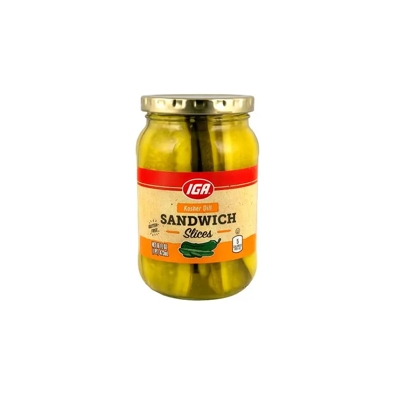 PICKLES DILL SANDWICH SLICES KOSHER 16 OZ
