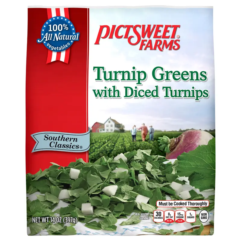Pictsweet Farms Turnip Greens with Diced Turnips, Southern Classics- 14 oz