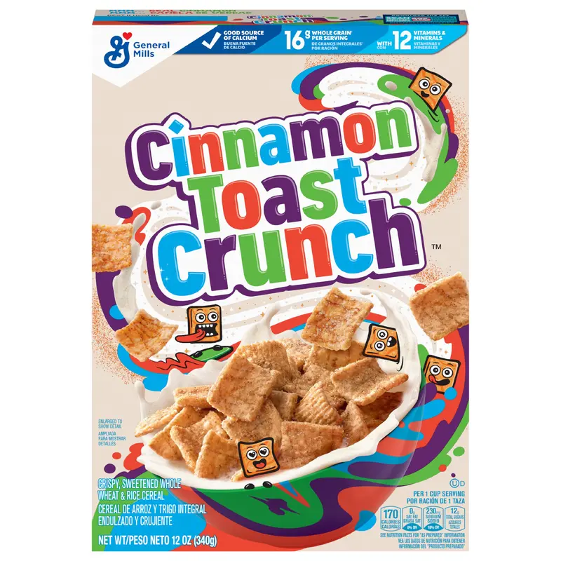 Original Cinnamon Toast Crunch Breakfast Cereal,12 OZ Cereal Box