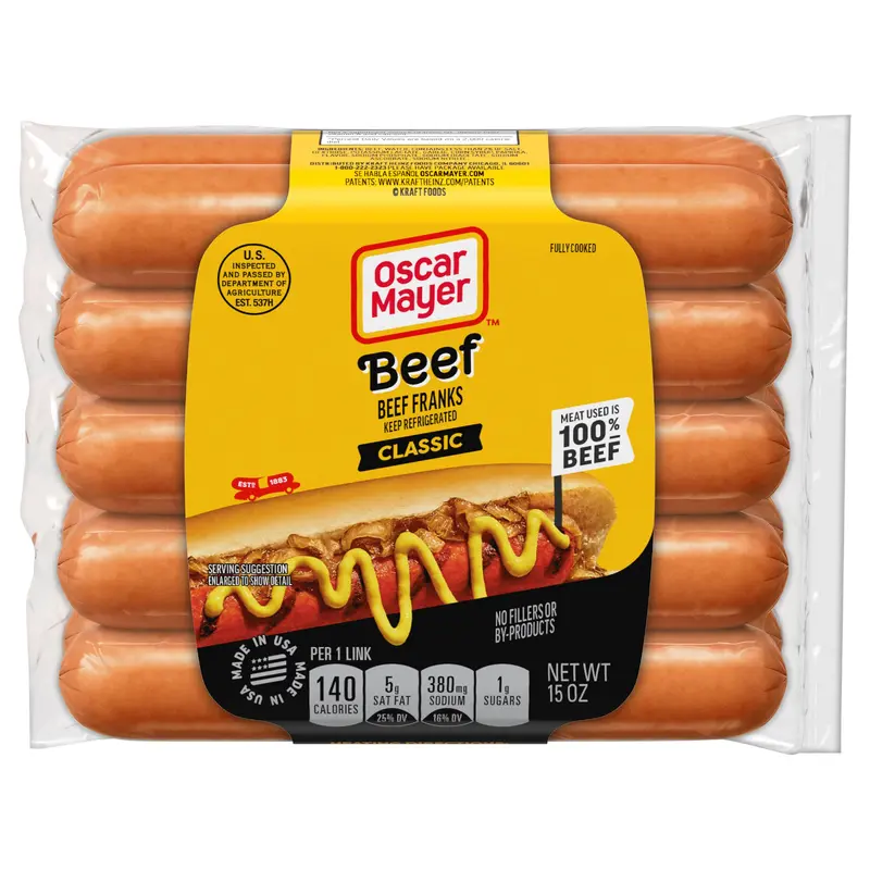 Oscar Mayer Classic Uncured Beef Franks Hot Dogs, 10 ct Pack