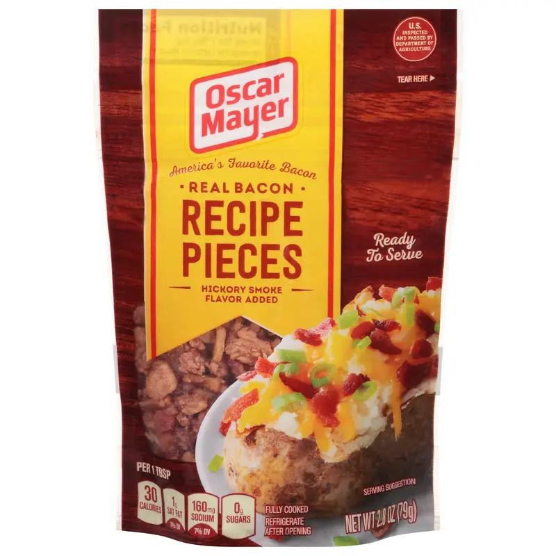 Oscar Mayer Recipe Pieces Hickory Smoked Flavor Real Bacon 2.8 oz
