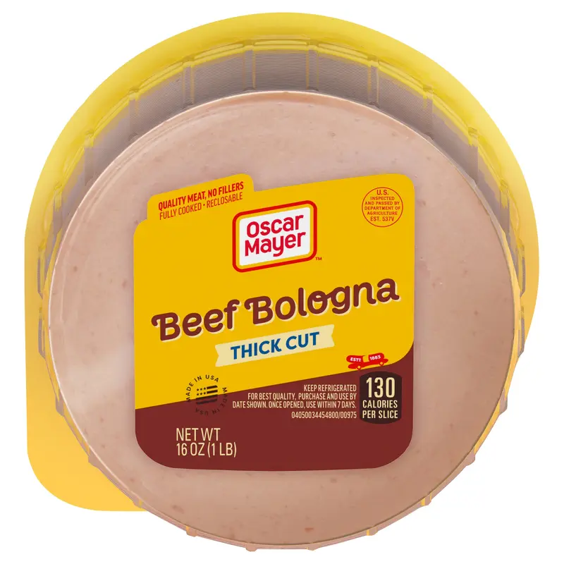 Oscar Mayer Thick Cut Beef Bologna Sliced Lunch Meat, 16 oz. Pack