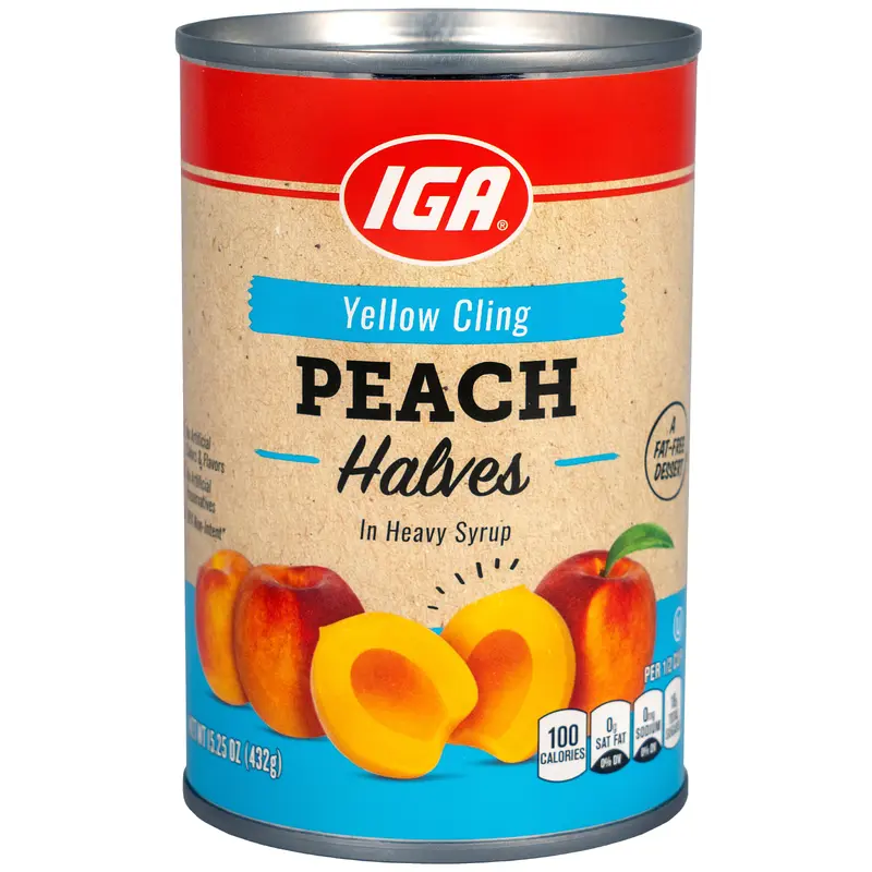 PEACH HALVES HS YC 15.25 OZ