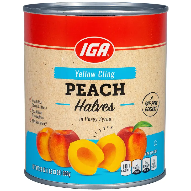PEACH HALVES HS YC 29 OZ