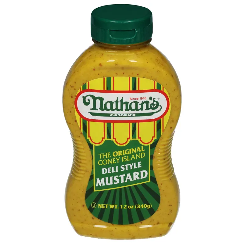 Nathan's Famous Deli Style Mustard 12 oz