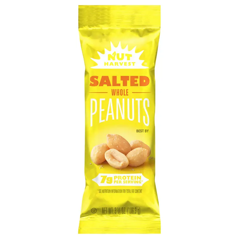 Nut Harvest Whole Peanuts Salted 3 3/4 Oz