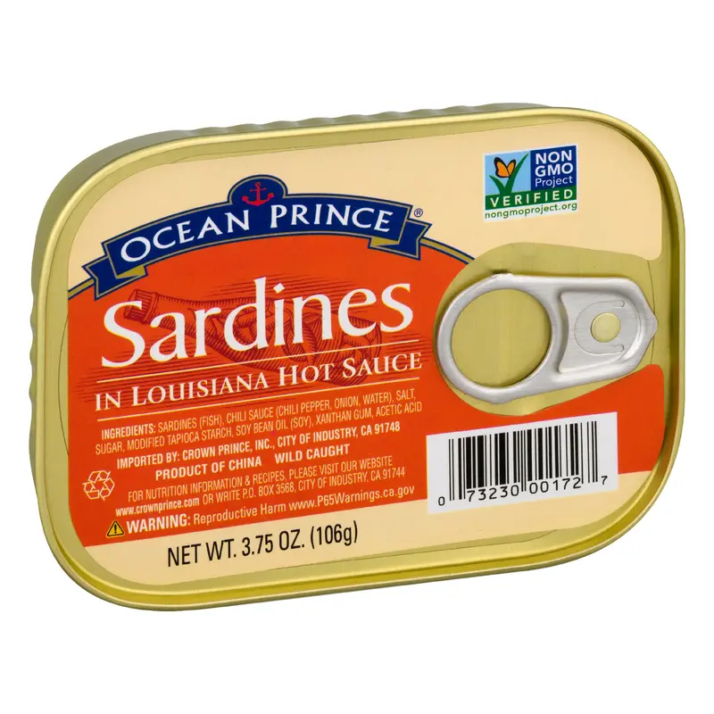 Ocean Prince In Louisiana Hot Sauce Sardines 3.75 oz