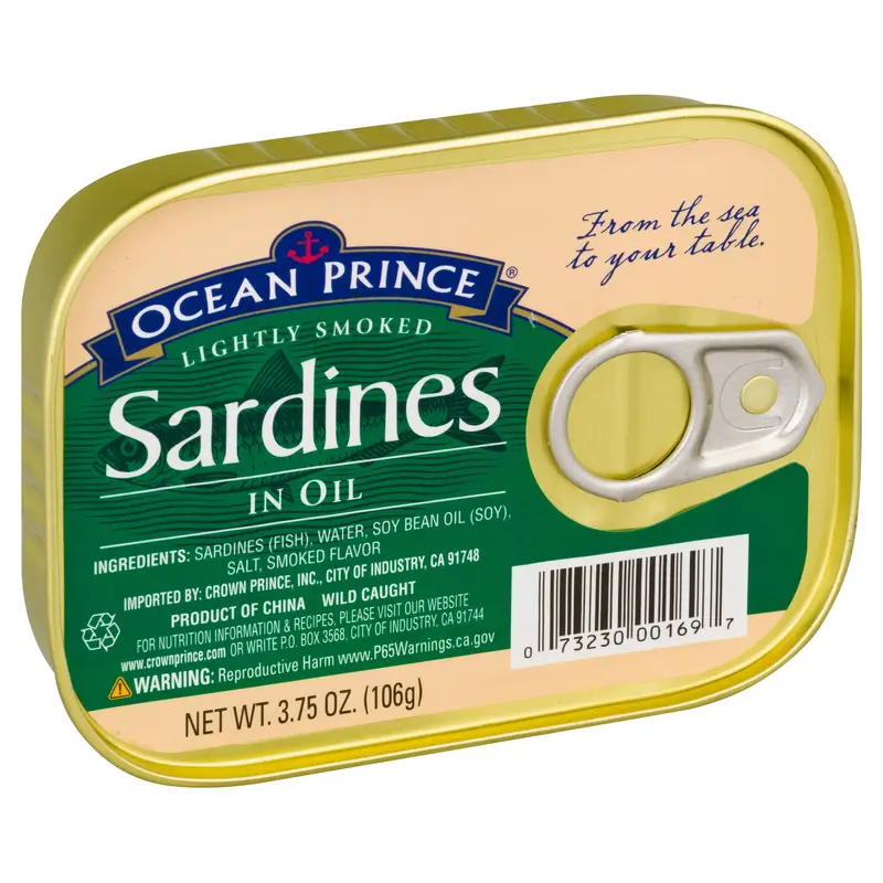 Ocean Prince in Oil Lightly Smoked Sardines 3.75 oz