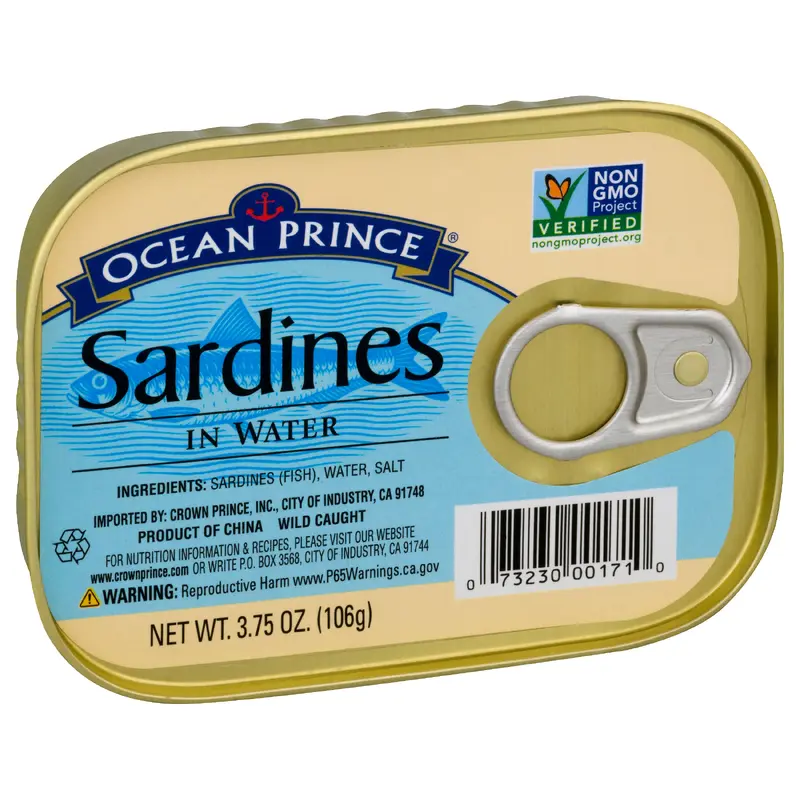 Ocean Prince In Water Sardines 3.75 oz