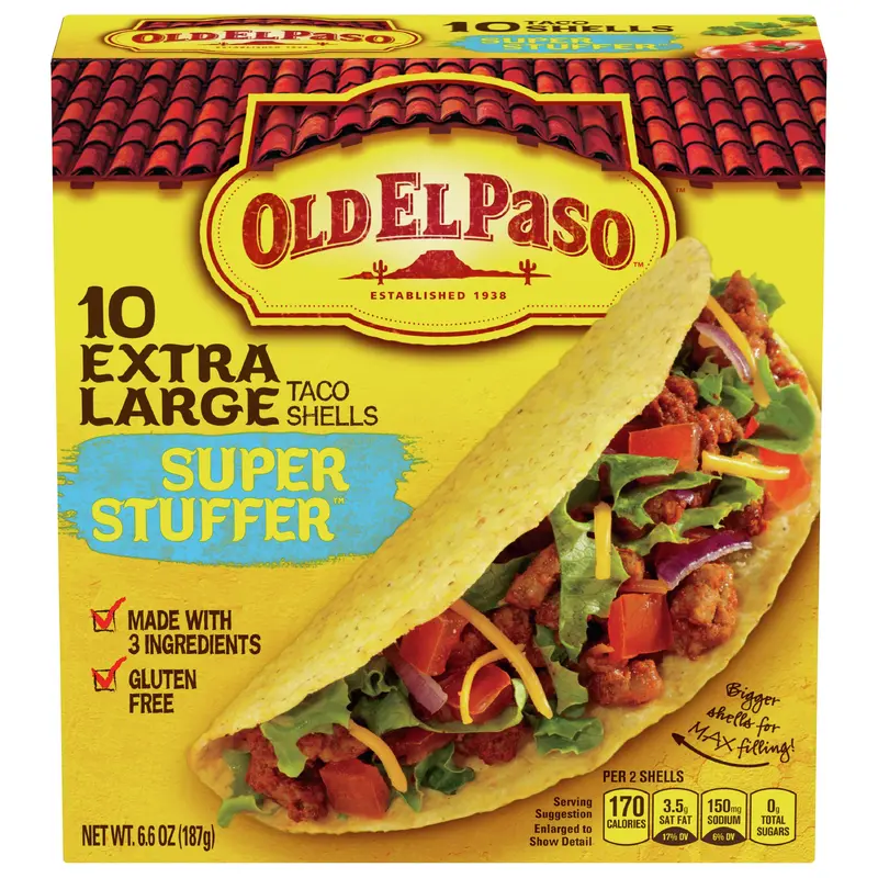 Old El Paso Extra Large Super Stuffer Taco Shells, 10 ct., 6.6 oz.