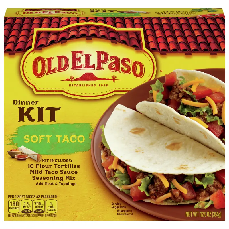 Old El Paso Soft Taco Dinner Kit, 12.5 oz.