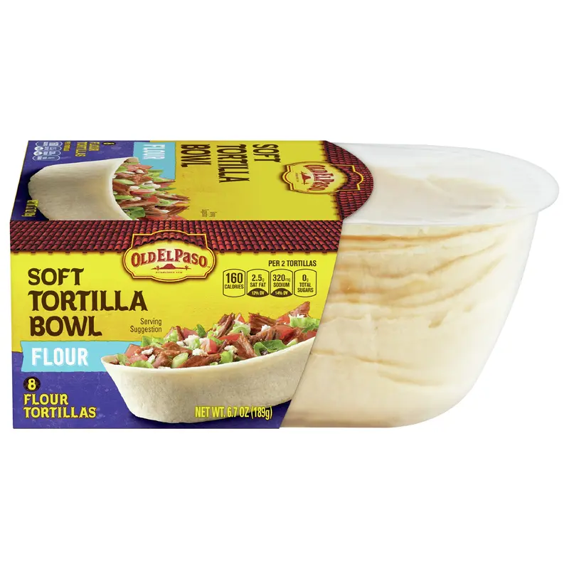 Old El Paso Soft Tortilla Bowls, Flour, 8 ct., 6.7 oz.