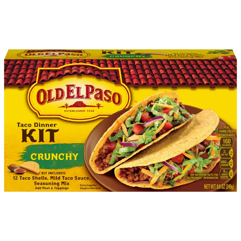 Old El Paso Taco Dinner Kit, Crunchy, 8.8 oz.
