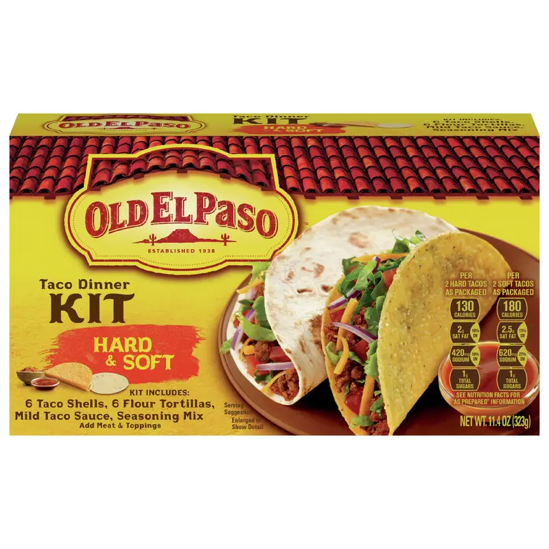 Old El Paso Taco Dinner Kit, Hard & Soft, 11.4 oz.