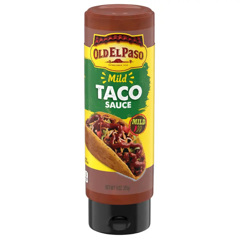 Old El Paso Taco Sauce, Mild, Squeeze Bottle, 9 oz.