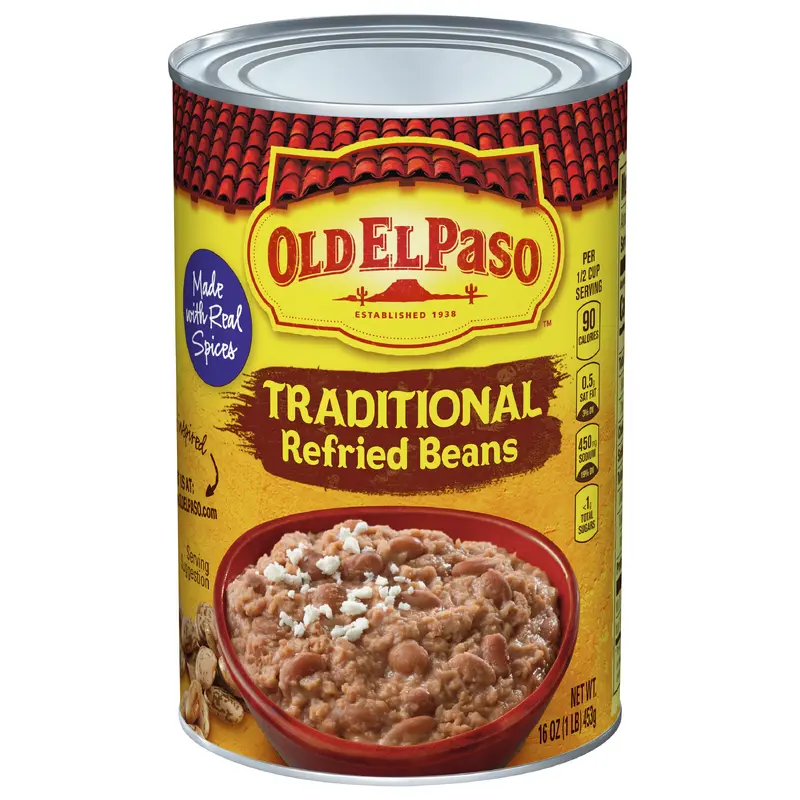 Old El Paso Traditional Canned Refried Beans, 16 oz.