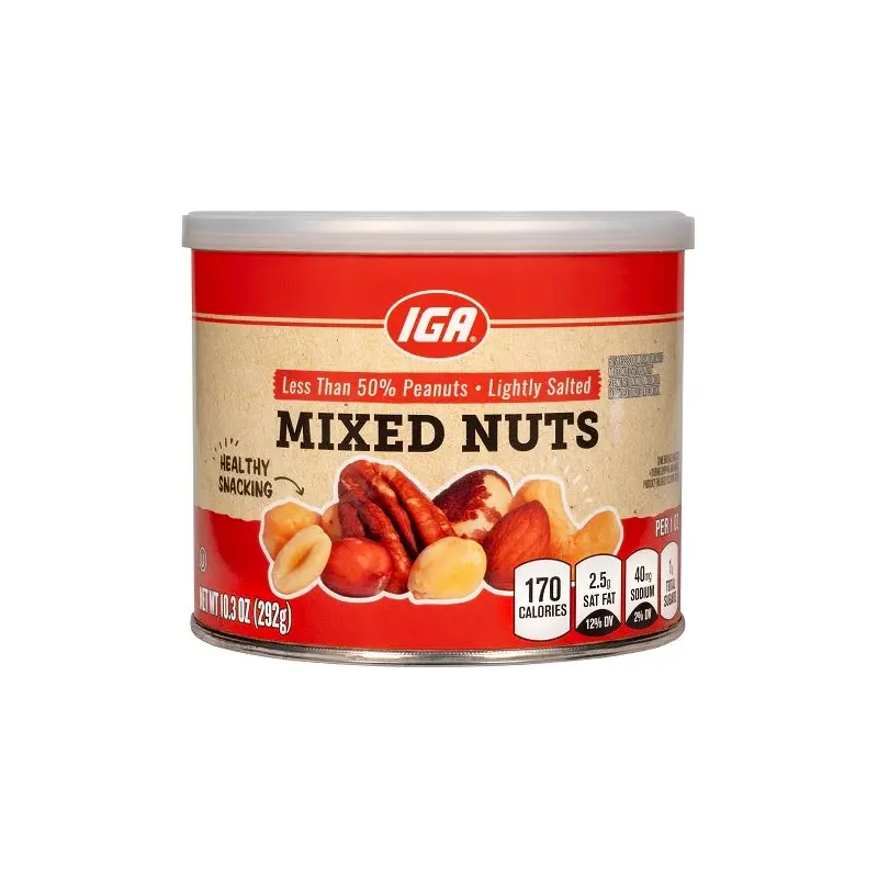 MIXED NUTS LESS THAN 50 PERCENT PEANUTS - LIGHTLY SALTED 10.3oz