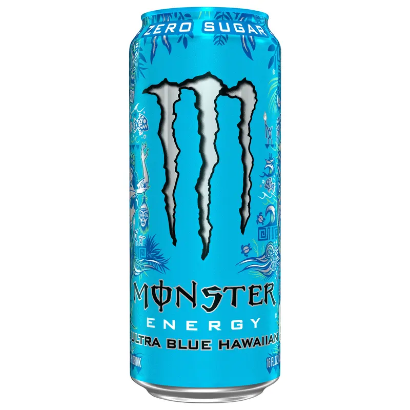 Monster Zero Sugar Ultra Blue Hawaiian Energy Drink 16 fl oz