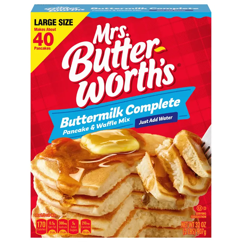 Mrs. Butterworth's Complete Buttermilk Pancake and Waffle Mix, 32 oz.