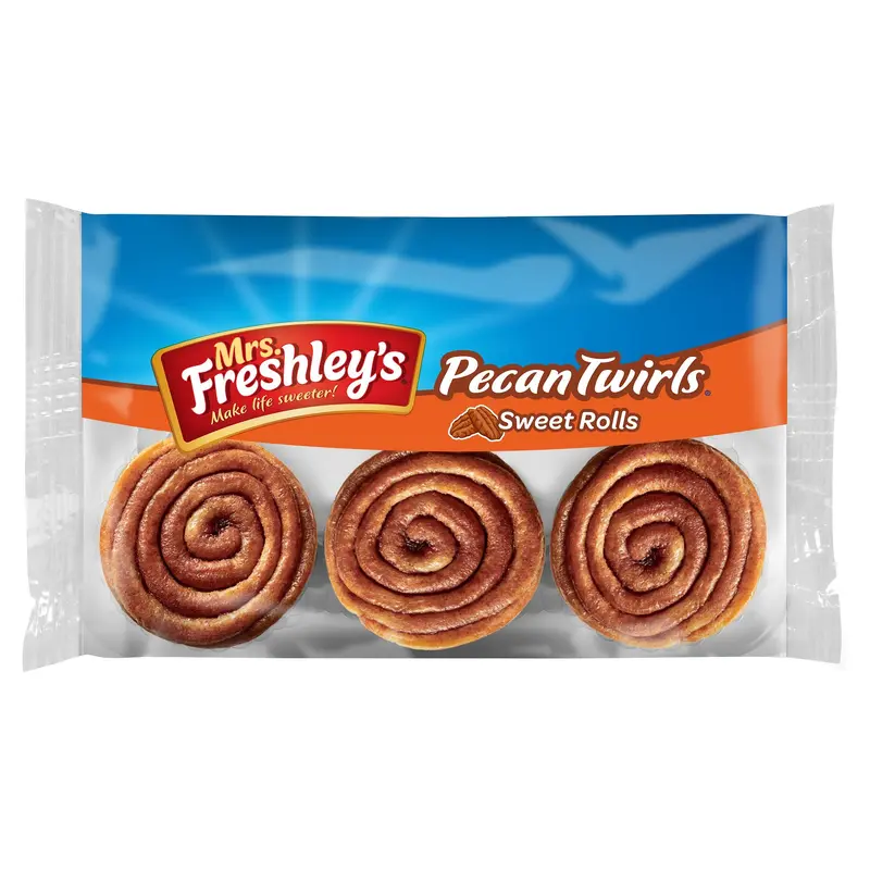 Mrs. Freshley's Pecan Twirls, 6 Cinnamon and Pecan Filled Sweet Rolls, Cinnamon Rolls