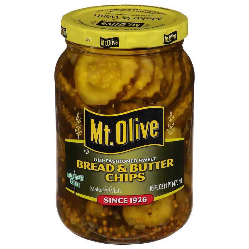 Mt. Olive Bread & Butter Pickle Chips - 16 fl oz jar