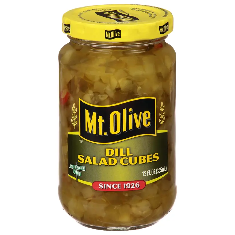 Mt Olive Dill Salad Cubes 12 fl oz Jar
