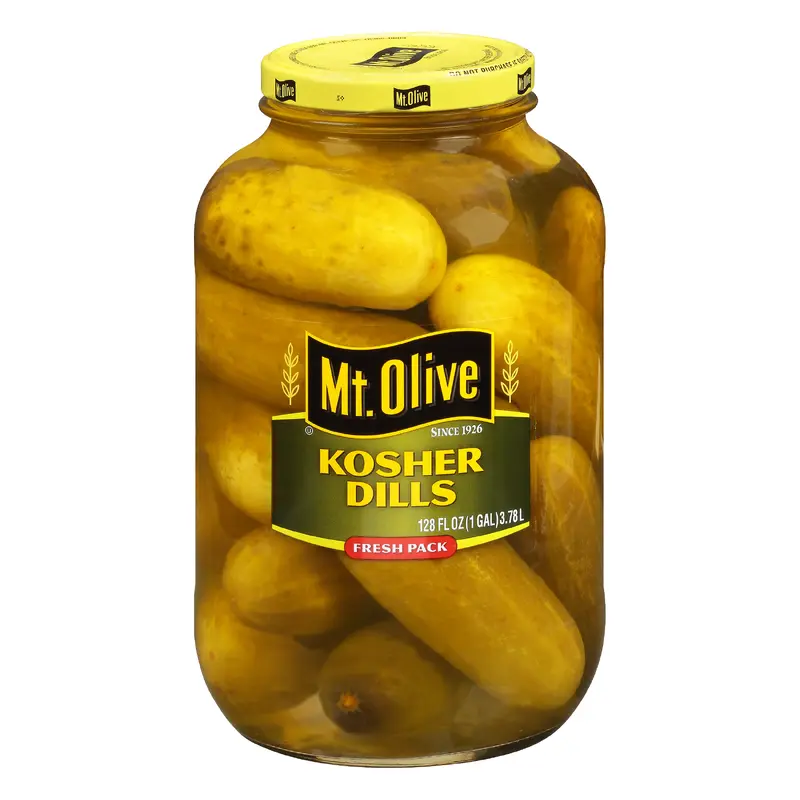 Mt Olive Fresh Pack Kosher Dills Pickles 128 oz