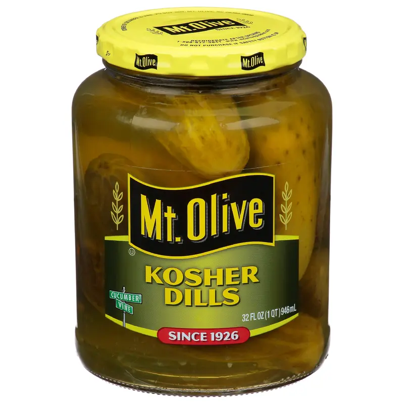 Mt Olive Kosher Dills Pickles 32 fl oz Jar