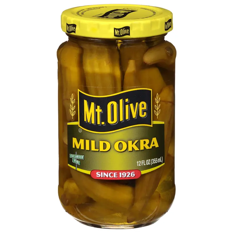 Mt Olive Mild Okra Pickles 12 fl oz Jar