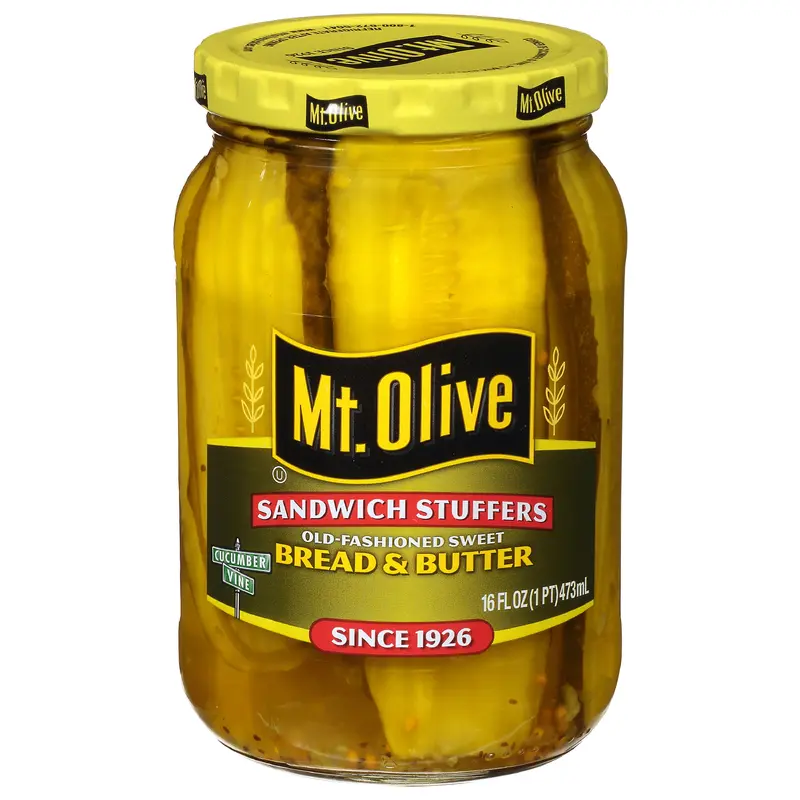 Mt Olive Sandwich Stuffers Old-Fashioned Sweet Bread & Butter Pickles