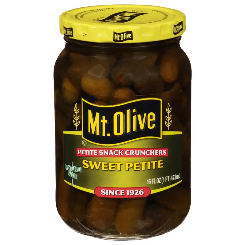 Mt. Olive Sweet Petite Snack Cruncher Pickles - 16 fl oz jar
