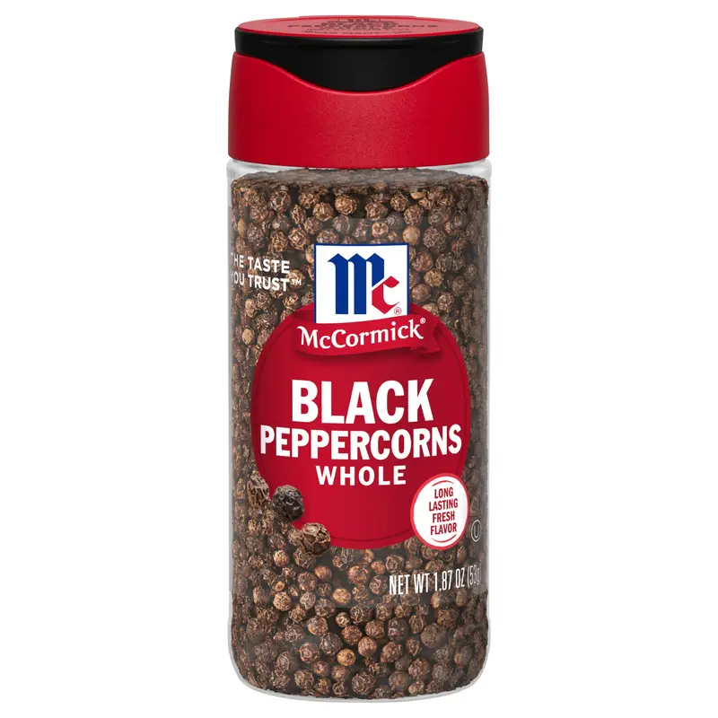 McCormick Black Pepper - Whole, 1.87 oz
