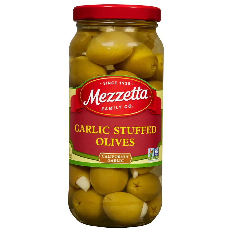 Mezzetta Garlic Stuffed Olives, 10 oz Dr. Wt.