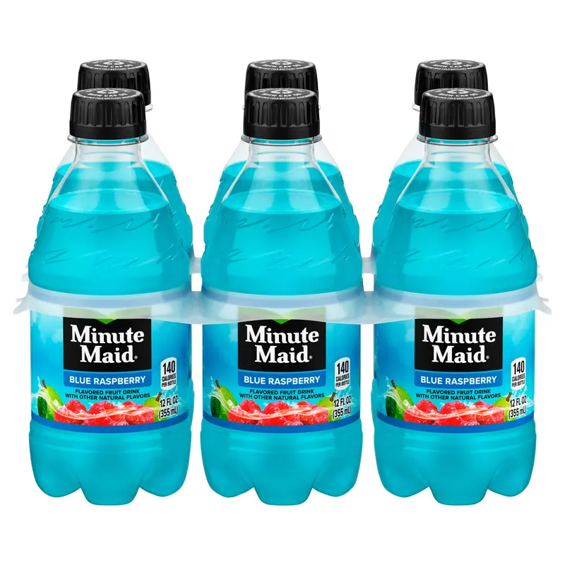 Minute Maid Blue Raspberry Bottles, 12 fl oz, 6 Pack