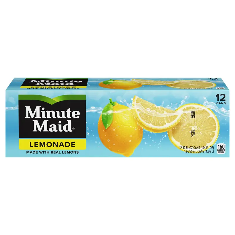Minute Maid Lemonade Fridge Pack Cans, 12 fl oz, 12 Pack