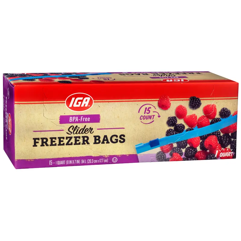 BAGS FREEZER SLIDER 15 CT QUARTUPC: 4127079052