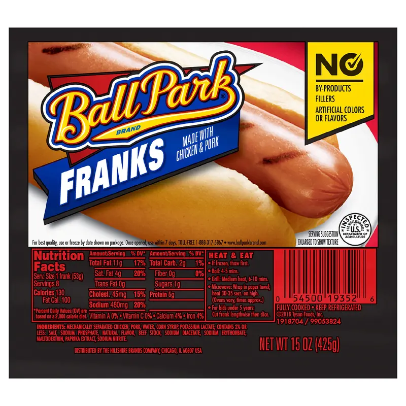 Ball Park Classic Hot Dogs, 8 Count