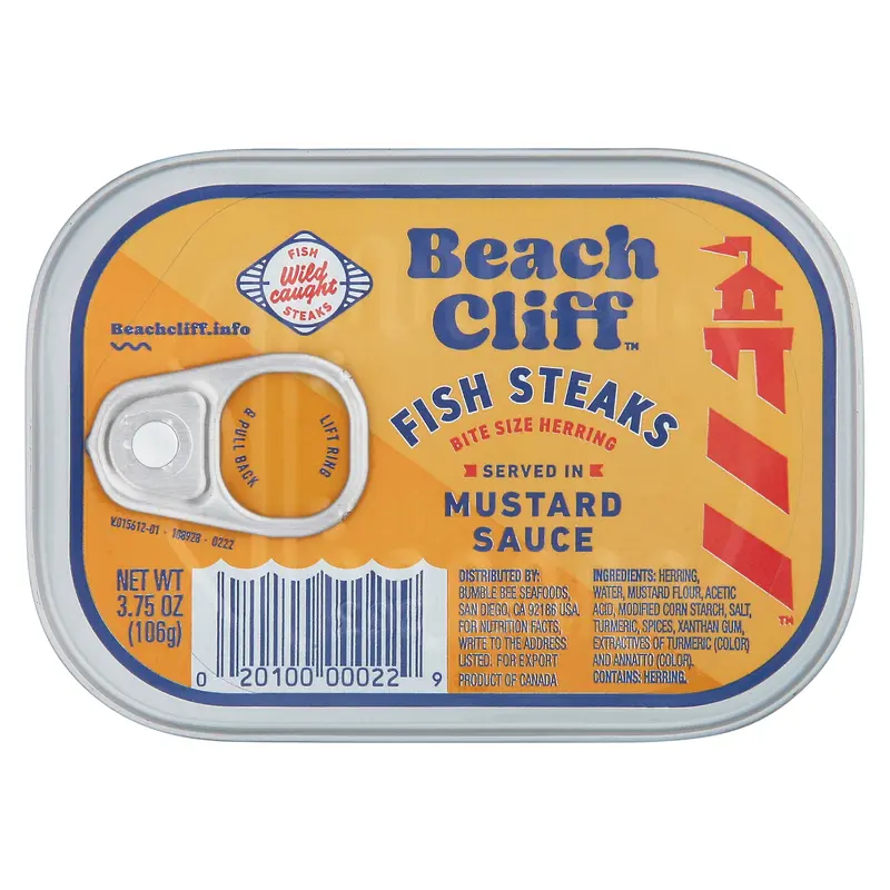 Beach Cliff Served in Mustard Sauce Fish Steaks 3.75 oz