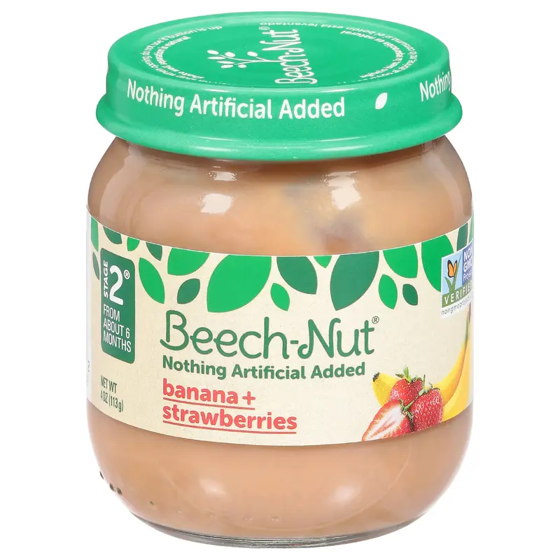 Beech-Nut Stage 2 (from About 6 Months) Banana + Strawberries Stage 2 4 oz