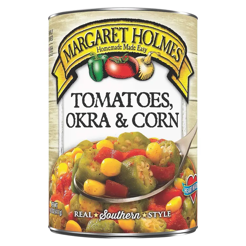 Margaret Holmes Tomatoes, Okra & Corn 14.5 oz