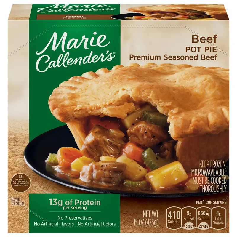 Marie Callender's Frozen Meal, Beef Pot Pie, 15 Ounce