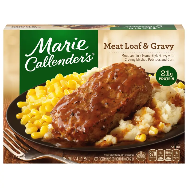 Marie Callender's Frozen Meal, Meat Loaf & Gravy, 12.4 Ounce
