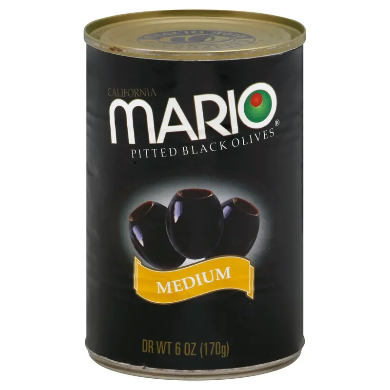 Mario Olives 6 oz - Medium Pitted Black