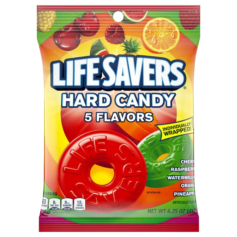 LIFE SAVERS 5 Flavors Hard Candy, 6.25 oz Bag