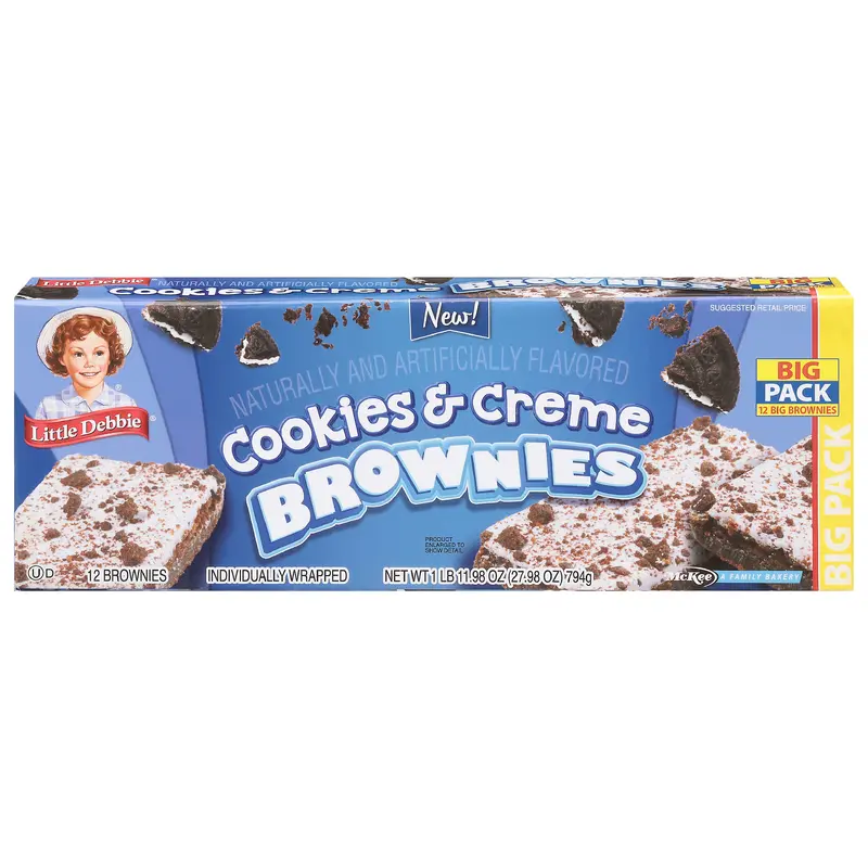 Little Debbie Big Pack Cookies & Creme Brownies 12 ea