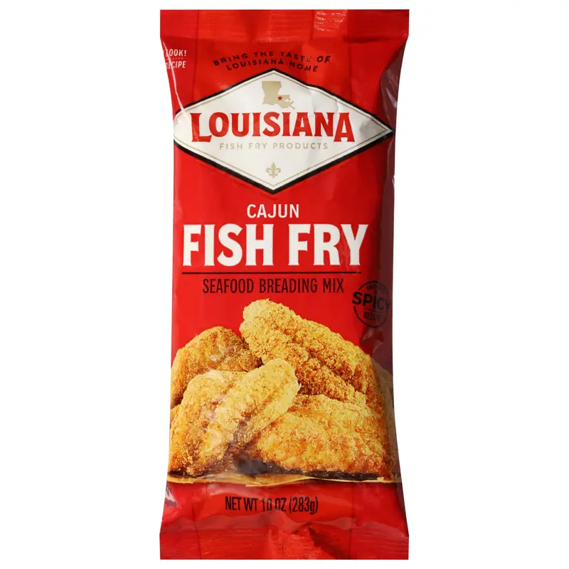Louisiana Fish Fry Products Cajun Fish Fry Seafood Breading Mix 10 oz